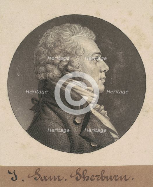 John Samuel Sherburne, 1805. Creator: Charles Balthazar Julien Févret de Saint-Mémin.