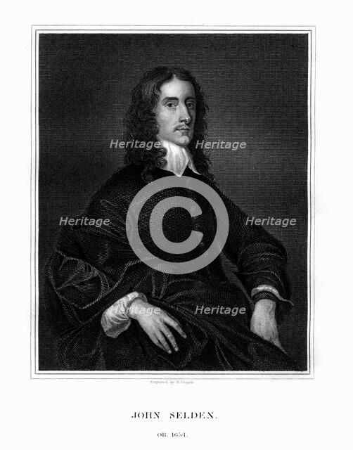John Selden, English jurist, legal antiquary and oriental scholar, (1823).Artist: R Cooper