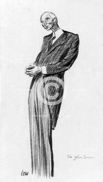 'John Simon, 1st Viscount Simon', 1933. Creator: Robert Low.
