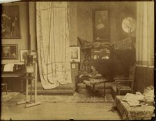 John Singer Sargent (1856-1925) in his workshop, c. 1890