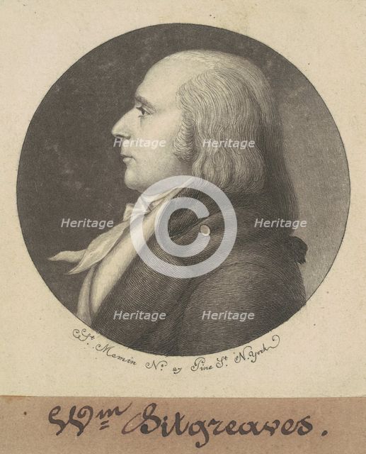 John Sitgreaves, 1798. Creator: Charles Balthazar Julien Févret de Saint-Mémin.