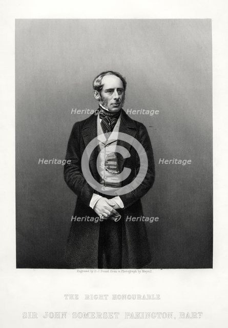 John Somerset Pakington, 1st Baron Hampton, English politician, c1880.Artist: DJ Pound