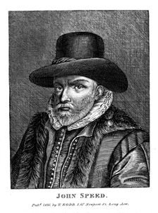 John Speed (1542-1629), English cartographer and historian, 1816
