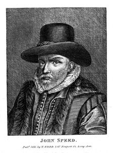 John Speed (1542-1629), English cartographer and historian, 1816