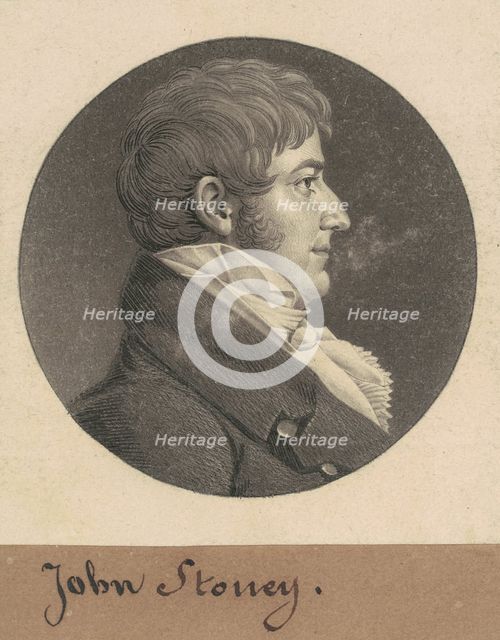 John Stoney, 1809. Creator: Charles Balthazar Julien Févret de Saint-Mémin.