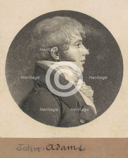 John Strong Adams, 1809. Creator: Charles Balthazar Julien Févret de Saint-Mémin.