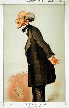 John Stuart Mill, British social reformer and philosopher, 1873. Artist: Spy