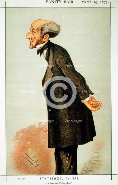 John Stuart Mill, British social reformer and philosopher, 1873. Artist: Spy