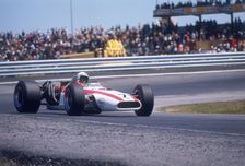 John Surtees driving a Honda, Spanish Grand Prix, Jarama, 1968
