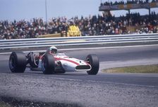 John Surtees driving a Honda, Spanish Grand Prix, Jarama, 1968