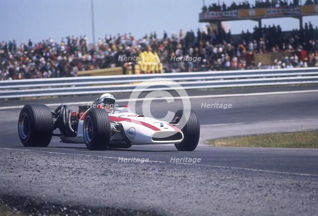 John Surtees driving a Honda, Spanish Grand Prix, Jarama, 1968. Artist: Unknown
