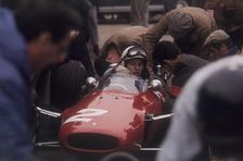 John Surtees in a Ferrari