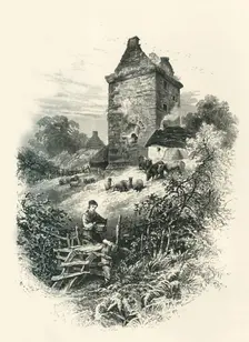 Johnny Armstrong's Tower c1870