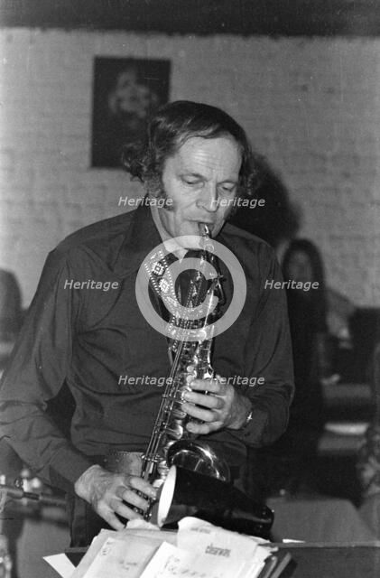 Johnny Dankworth,  Ronnie Scott's, Soho, London, 1973. Artist: Brian O'Connor.