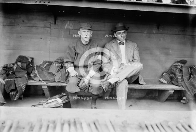 Johnny Evers & George Stallings, Boston NL (baseball), 1914. Creator: Bain News Service.