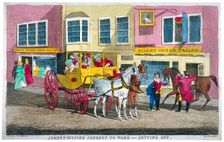 Johnny Gilpin's journey to Ware - setting off c1795. Artist: Anon