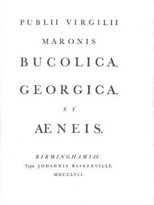 John's Baskerville's Virgil 1757, (1946). Artist: John Baskerville