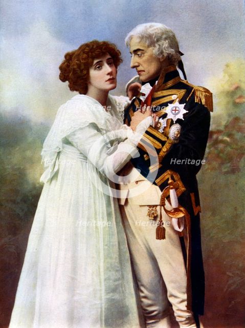 Johnston Forbes-Robertson (1853-1937) and Mrs Patrick Campbell (1865-1940), 1899-1900.Artist: W&D Downey