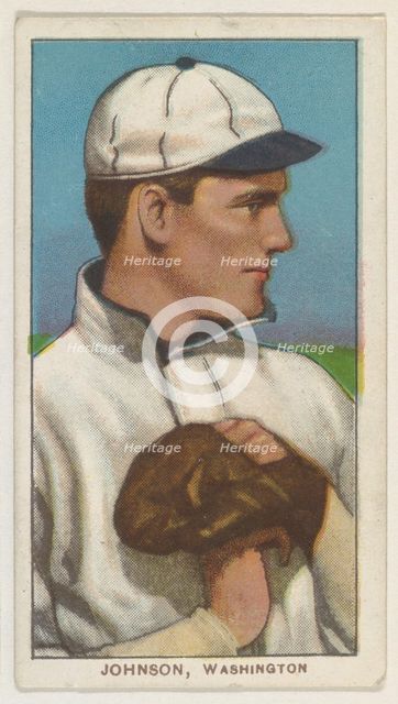 Johnson, Washington, American League, from the White Border series (T206) for the Ameri..., 1909-11. Creator: American Tobacco Company.