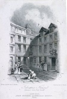 Johnson's Court, Fleet Street, London, 1835. Artist: Edward Francis Finden