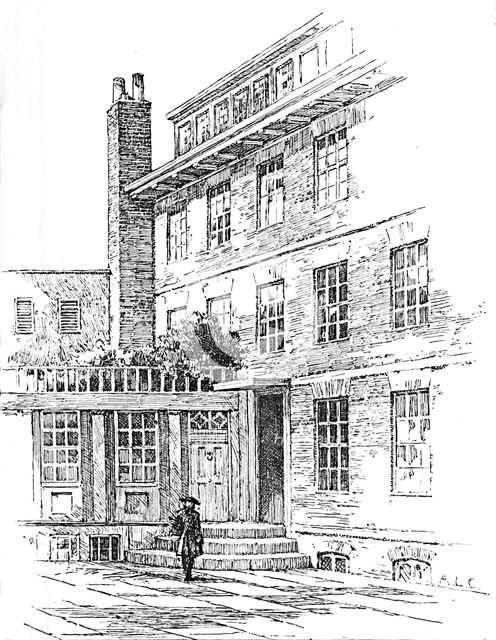 'Johnson's House, No. 8 Bolt Court, Fleet Street', 1907. Artist: A. L. Collins.