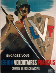 Join the LVF against the Bolsheviks, pub. 1942 (colour lithograph)