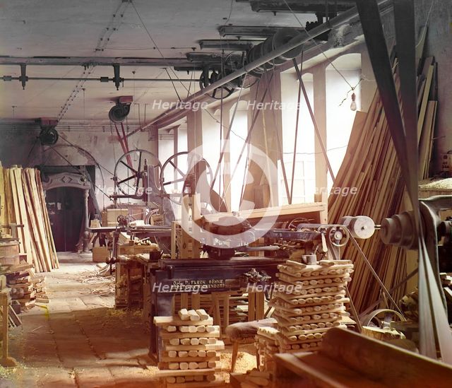 Joining shop for the production of scabbards at the Zlatoust plant, 1910. Creator: Sergey Mikhaylovich Prokudin-Gorsky.