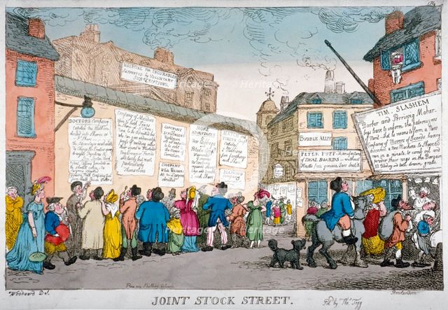 'Joint Stock Street', 1809. Artist: Anon
