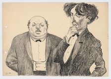 Joint Work - Satirical Drawing, around 1935. Creator: Gustav Mally