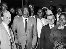 Jomo Kenyatta (1889-1978), First President of independent Kenya. Creator: Unknown