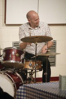 Jon Ormston, Peter Letanka Trio, Steyning Jazz Club, Steyning, West Sussex, 2022. Creator: Brian O'Connor