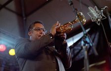 Jon Faddis, Charlie Parker Legacy Band, Brecon Jazz Festival, Powys, Wales, 2005. Creator: Brian O'Connor