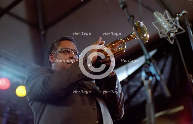 Jon Faddis, Charlie Parker Legacy Band, Brecon Jazz Festival, Powys, Wales, 2005. Creator: Brian O'Connor.