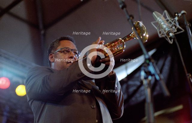 Jon Faddis, Charlie Parker Legacy Band, Brecon Jazz Festival, Powys, Wales, 2005. Creator: Brian O'Connor.