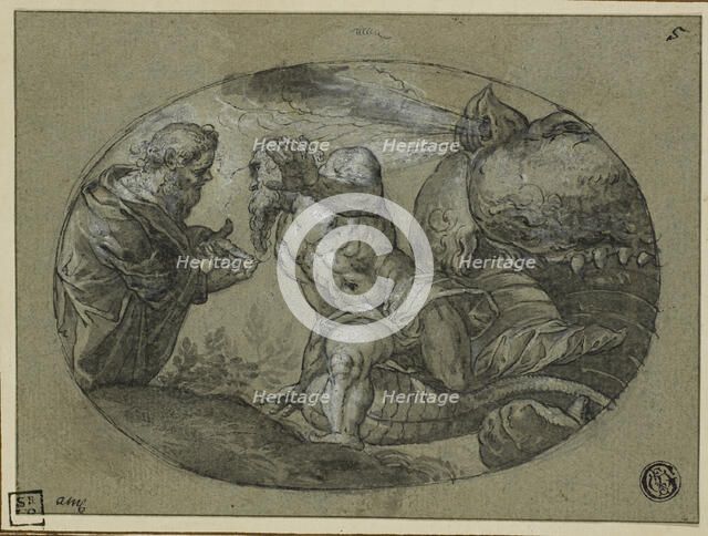 Jonah Cast Up by the Whale, 17th century. Creator: Unknown.