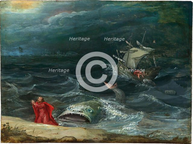 Jonah and the Whale, 17th century. Creator: Anonymous.