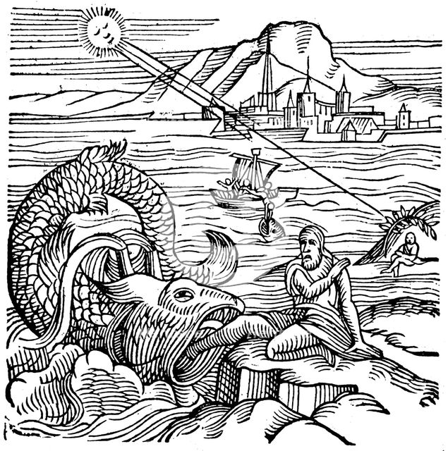 Jonah being spewed up by the whale, 1557. Artist: Unknown