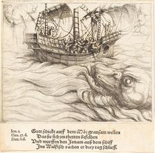 Jonah in the Whale. Creator: Augustin Hirschvogel