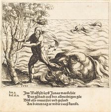 Jonah is Delivered from the Whale, 1548. Creator: Augustin Hirschvogel