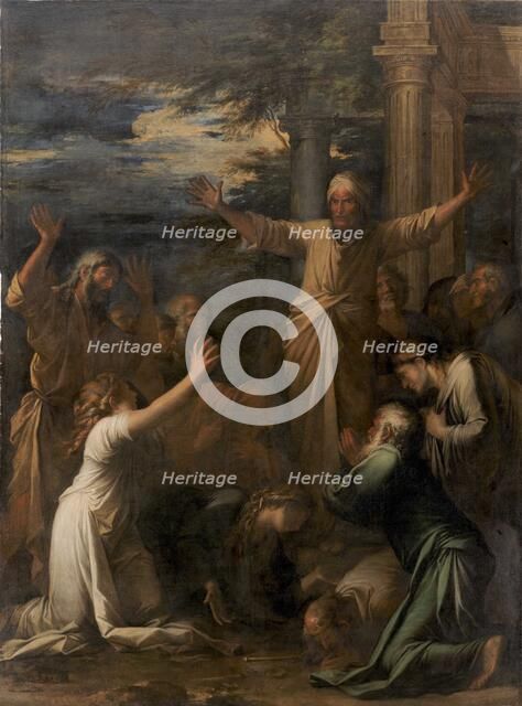 Jonah Preaches at Nineveh, 1661. Creator: Rosa, Salvatore (1615-1673).