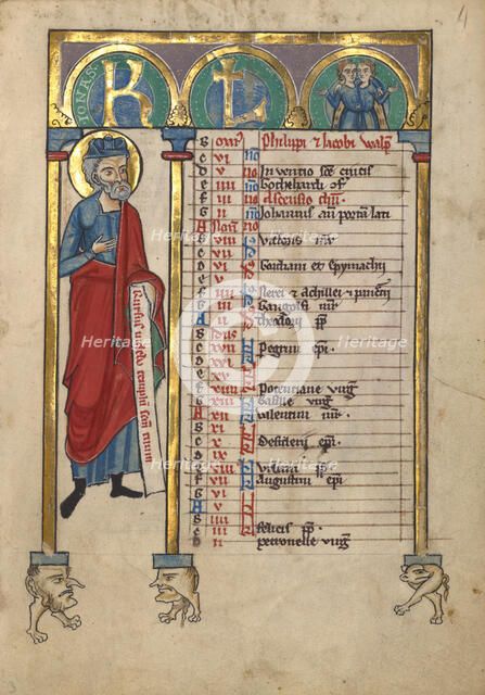 Jonah; Psalter, about 1240-1250. Creator: Unknown.