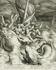 Jonah Thrown to the Whale, c1582. Creator: Johann Sadeler I