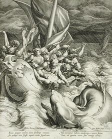 Jonah Thrown to the Whale, c1582. Creator: Johann Sadeler I