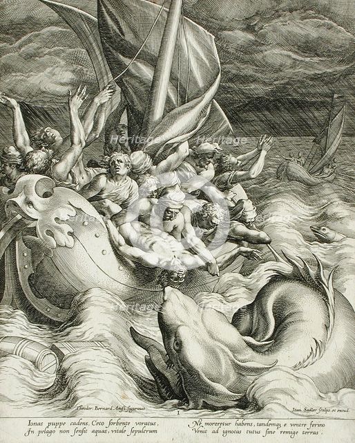 Jonah Thrown to the Whale, c1582. Creator: Johann Sadeler I.