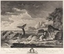 Jonas Leaving the Whale, ca. 1770. Creator: Jean Baptiste Tilliard