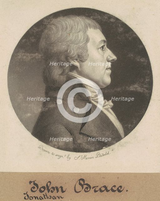 Jonathan Brace, Jr., 1800. Creator: Charles Balthazar Julien Févret de Saint-Mémin.