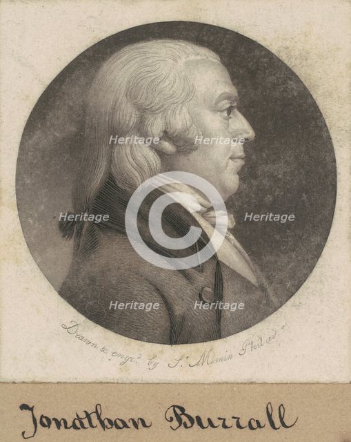 Jonathan Burrall, 1798-1803. Creator: Charles Balthazar Julien Févret de Saint-Mémin.