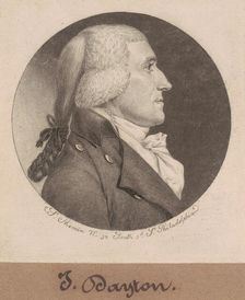 Jonathan Dayton, 1798. Creator: Charles Balthazar Julien Févret de Saint-Mémin