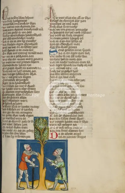 Jonathan Disobeying the Prohibition to Eat; Weltchronik, about 1400-1410. Creator: Unknown.
