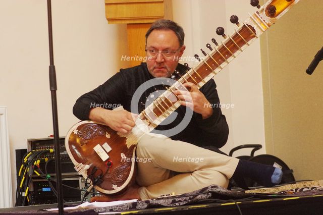 Jonathan Mayer, Indo Jazz Fusion Revisited, Loughton Methodist Church, Loughton, Essex, 2024. Creator: Brian O'Connor.